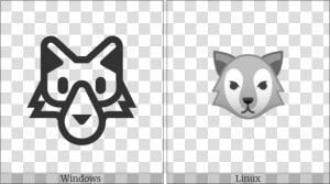 Wolf Face On Various Operating Systems   Cartoon  HD Png Download