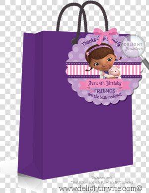 Doc Mcstuffins Birthday Favor Tags   My Little Pony Birthday Favors Bags  HD Png Download