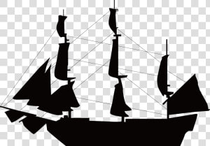 Sailboat Ship Silhouette Clip Art   Silhouette Sailing Ship Png  Transparent Png