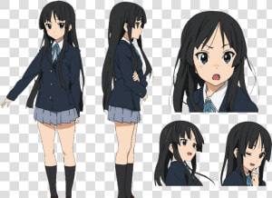 Mio Akiyama Name Icon   Anime Side View Whole Body  HD Png Download