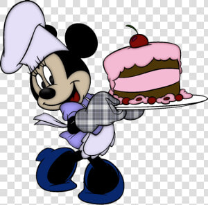 Happy Birthday Cake Gif   Minnie Mouse Holding Birthday Cake  HD Png Download