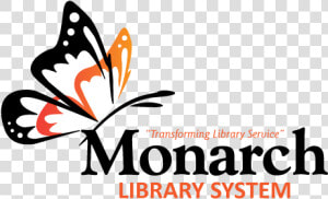 Monarch Library System Logo White Wings   Monarch Library System  HD Png Download