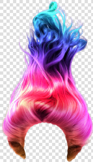 Wig Hair Rainbow Rainbowhair Arcoiris Cabelocolorido   Rainbow Wig Transparent Background  HD Png Download