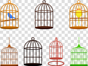 Birdcage Birds Colorful Free Photo   Birds  HD Png Download