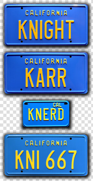 Knight Rider Karr License Plate  HD Png Download