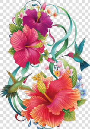 Clip Art Common Color Painting Hand   Hibiscus Flower Color Painting  HD Png Download