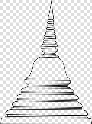 Buddhism Buddhist Stupa Pagoda   Buddhist Temple Clipart Black And White  HD Png Download