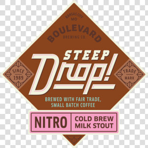 Blvd Steep Drop Nitro Coffee Milk Stout  HD Png Download