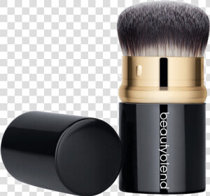 Portable Soft Synthetic Hair Plastic Handle Retractable   Makeup Brushes  HD Png Download