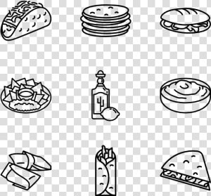 Clip Art Mexican Food Drawings   Mexican Food Easy To Draw  HD Png Download