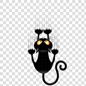 Black Cat Cartoons Group Vector Freeuse   Funny Black Cat Drawing  HD Png Download