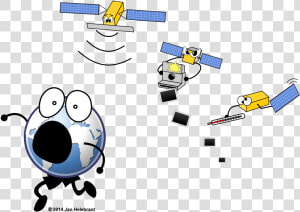 Cartoon Sentinel Satellites   Parody   Remote Sensing Cartoon  HD Png Download