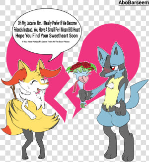 Lucario Rejected By Braixen   Small Penis Cartoon Humiliation  HD Png Download