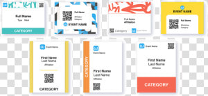 Whova S Wide Range Of Professional Name Badge Templates   Badge Template  HD Png Download