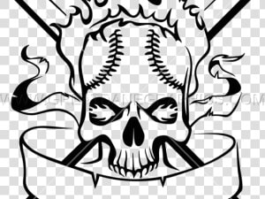 Transparent Skull Clipart Black And White   Skull Baseball Clipart  HD Png Download