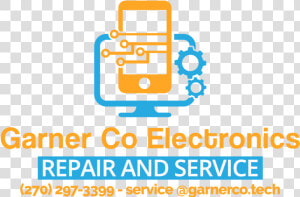 Logo For Website Landing With Contact Info   Phone And Computer Repair Logo  HD Png Download