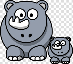 Picture Transparent Download Baby Rhino Clipart   Cartoon Rhino Clipart  HD Png Download