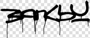 Banksy Spray Paint Name  HD Png Download