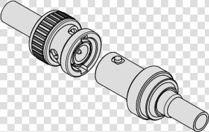 Bayonet Coupling Mechanism Rf Connector   Bayonet Connection  HD Png Download