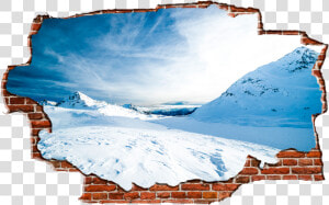 Zapwalls Decals Snowy Mountain Day Sky Breaking Wall   South Pole  HD Png Download