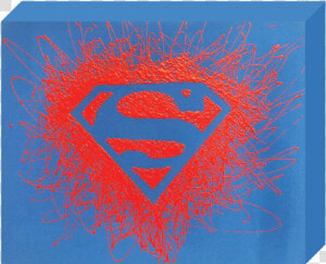 Dc Comics  Paint Splatter Canvas  Superman   Superman  HD Png Download