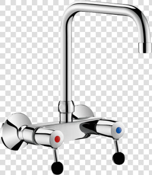 Wall mounted Twin Hole Mixer   Delabie Scs  HD Png Download