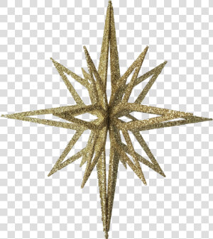 Star 3d Gold Glitter   Star Glitter Christmas Ornaments  HD Png Download