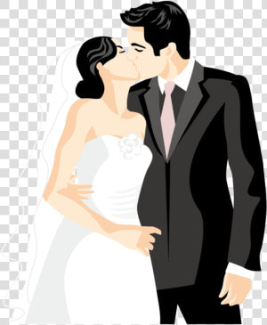 Cartoon Silhouette Hand Drawn Wedding Png Free Picture   Wedding Couple Kissing Clipart  Transparent Png