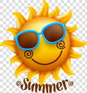 Summer Sun Illustration Drawing Cartoon Stock   Cartoon Summer Sun  HD Png Download