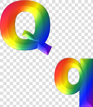 Letter  Q  3d  Abc  Alphabet  Rainbow  Gradient  Bright   Alphabet Design Small Letter N  HD Png Download