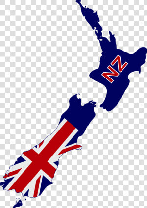 Flag Map Of New Zealand   Transparent New Zealand Png  Png Download