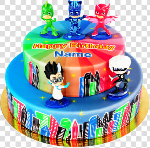 Heroes Torte Mit Pj Masks Figuren   Pj Masks Torte  HD Png Download