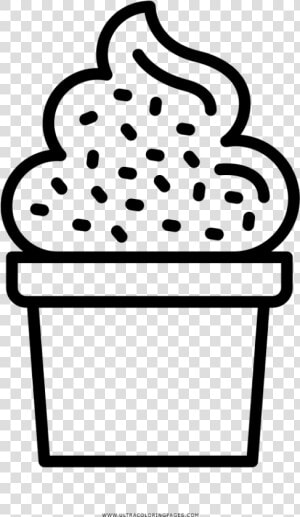 Ice Cream Cup Coloring Page   Ice Cream In Cup Coloring Pages  HD Png Download