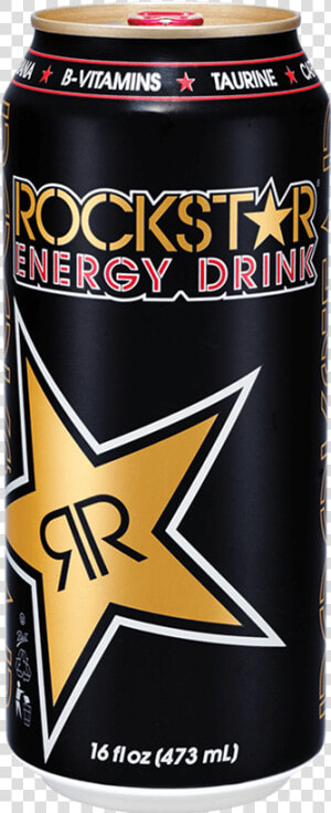 Rock Star Energy Drink Can  Black  Gold  amp  Red   Guinness  HD Png Download