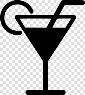 Martini Glass Drink Cocktail Straw Svg Png Icon Free   Drink Icon Transparent  Png Download