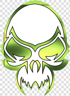 Green Skull Clipart   Kepala Tengkorak Keren  HD Png Download