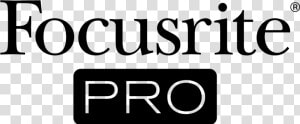 Focusrite   Focusrite Pro Logo  HD Png Download