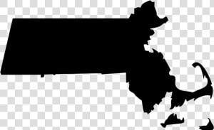 Massachusetts State Outline In Black   Massachusetts Clipart  HD Png Download