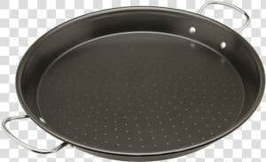 Paella Pan In Grey   Red Non Stick Carbon Steel Paella Pan  HD Png Download