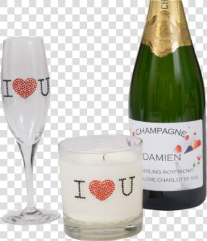 Valentines Day Personalised Prosecco Gift Set   Wine Glass  HD Png Download