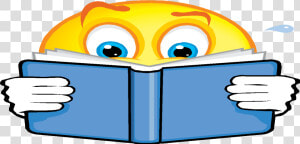 Reading Books In Book Bags Will Go Home Every Day   Emoji Reading A Book  HD Png Download