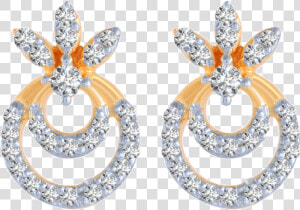 14kt Yellow Gold And Diamond Stud Earrings For Women   Earrings  HD Png Download