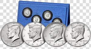 Transparent Half Dollar Png   50th Anniversary Kennedy Half Dollar Silver Set  Png Download