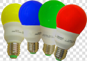 Yellow blue green red Led Golfballs   Compact Fluorescent Lamp  HD Png Download