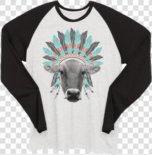 Farm Girl Headdress Boyfriend Raglan Tee   Burro  HD Png Download