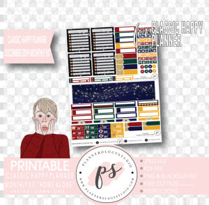 Transparent Home Alone Png   2019 January Stickers Planner Printables  Png Download