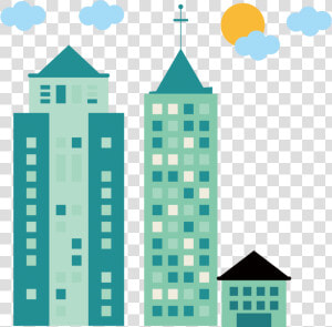 Image Transparent Poster Illustration Cartoon City   Cartoon Picture Of Tall Building  HD Png Download