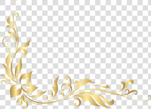 Banner Library Stock Golden Floral Decoration Transparent   Gold Colour Vector Png  Png Download