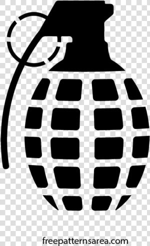 Transparent Grenade Silhouette Png   Grenade Stencil  Png Download