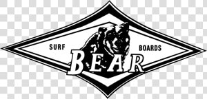 Bear Surf Boards Logo Black And White   Bear Surfboards  HD Png Download